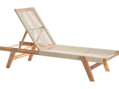 Lettino Prendisole PROSSEDI Legno d'acacia Beige
