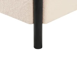 Letto a baldacchino Bouclé DANNEMOIS 180 x 200 cm Beige