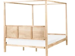 Letto a baldacchino Legno HAUTERIVES 180 x 200 cm Marrone chiaro