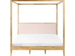 Letto a baldacchino Legno HAILLICOURT 180 x 200 cm Marrone chiaro