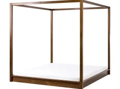Letto a baldacchino Legno HERLIERE 180 x 200 cm Marrone scuro