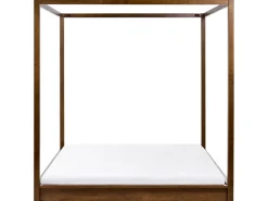 Letto a baldacchino Legno HERLIERE 180 x 200 cm Marrone scuro