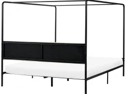 Letto a baldacchino Metallo MIRABEAU 180 x 200 cm Nero