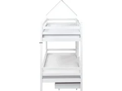 Letto a castello con cassetti Casa Legno di pino GIRGOLS 90 x 200 cm con contenitore Bianco