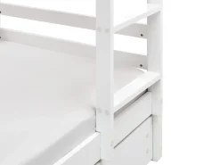 Letto a castello con cassetti Casa Legno di pino GIRGOLS 90 x 200 cm con contenitore Bianco