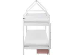 Letto a castello con cassetti Casa Legno di pino TERNAS 90 x 200 cm Rosa