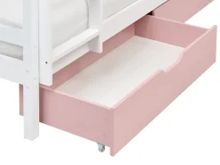 Letto a castello con cassetti Casa Legno di pino TERNAS 90 x 200 cm Rosa
