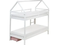 Letto a castello con cassetti Casa Legno di pino TERNAS 90 x 200 cm Rosa