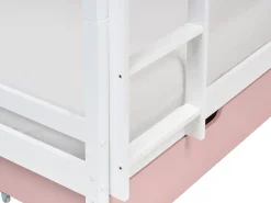 Letto a castello con cassetti Casa Legno di pino TERNAS 90 x 200 cm Rosa
