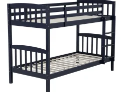 Letto a castello Legno di pino REVIN 90 x 200 cm Blu marino