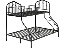 Letto a castello Metallo CHAMONIX 90/140 x 200 cm Nero