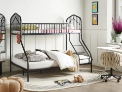 Letto a castello Metallo CHAMONIX 90/140 x 200 cm Nero