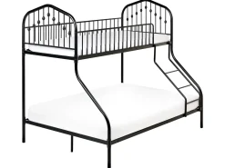 Letto a castello Metallo CHAMONIX 90/140 x 200 cm Nero