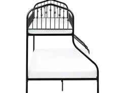 Letto a castello Metallo CHAMONIX 90/140 x 200 cm Nero