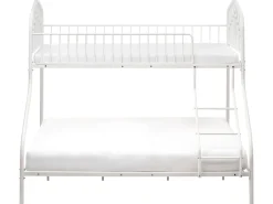 Letto a castello Metallo CHAMONIX 90/140 x 200 cm Bianco