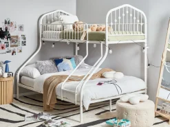 Letto a castello Metallo CHAMONIX 90/140 x 200 cm Bianco