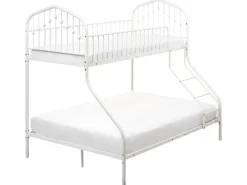 Letto a castello Metallo CHAMONIX 90/140 x 200 cm Bianco