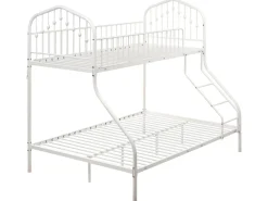 Letto a castello Metallo CHAMONIX 90/140 x 200 cm Bianco