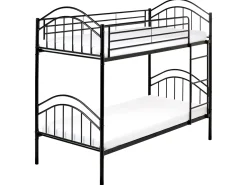 Letto a castello Metallo CHARTRES 90 x 200 cm Nero