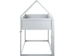Letto a mezza altezza Casa Legno di pino DIENNE 90 x 200 cm Grigio