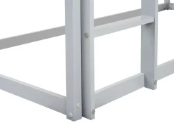 Letto a mezza altezza Casa Legno di pino DIENNE 90 x 200 cm Grigio