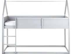 Letto a mezza altezza Casa Legno di pino DIENNE 90 x 200 cm Grigio