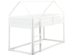 Letto a mezza altezza Casa Legno di pino DIENNE 90 x 200 cm Bianco