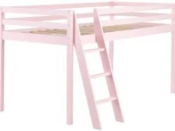 Letto a mezza altezza Legno di pino ASCOUX 90 x 200 cm Rosa