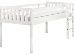 Letto a mezza altezza Legno PEIPIN 90 x 200 cm Bianco