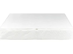 Letto ad acqua Pelle naturale NANTES 140 x 200 cm Bianco sporco