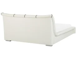 Letto ad acqua Pelle naturale NANTES 140 x 200 cm Bianco sporco