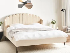 Letto Bouclé AMBILLOU 180 x 200 cm Beige