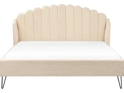 Letto Bouclé AMBILLOU 180 x 200 cm Beige