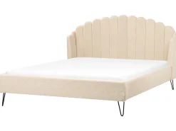 Letto Bouclé AMBILLOU 180 x 200 cm Beige
