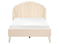 Letto Bouclé AMBILLOU 120 x 200 cm Beige