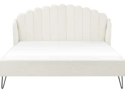Letto Bouclé AMBILLOU 180 x 200 cm Bianco sporco