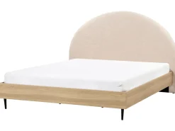 Letto Bouclé MILLAY 180 x 200 cm Beige