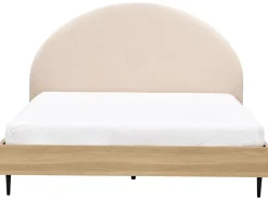 Letto Bouclé MILLAY 180 x 200 cm Beige