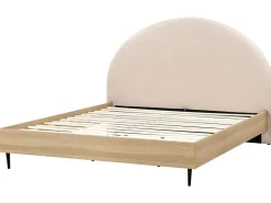 Letto Bouclé MILLAY 180 x 200 cm Beige