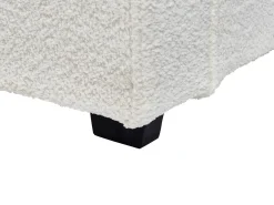 Letto Bouclé MIRANDE 180 x 200 cm Bianco sporco