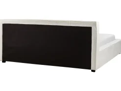 Letto Bouclé MIRANDE 180 x 200 cm Bianco sporco