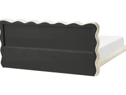 Letto Bouclé SOULISSE 180 x 200 cm Bianco sporco