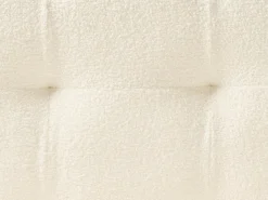 Letto Bouclé SOULISSE 180 x 200 cm Bianco sporco