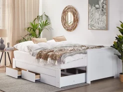 Letto con cassetti contenitori Legno CAHORS 90 x 200 cm Bianco