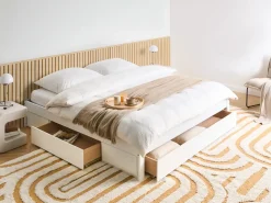 Letto con cassetti contenitore senza testata Legno GIAT 180 x 200 cm Bianco