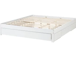 Letto con cassetti contenitore senza testata Legno GIAT 180 x 200 cm Bianco