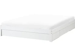 Letto con cassetti contenitore senza testata Legno GIAT 180 x 200 cm Bianco