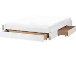 Letto con cassetti contenitore senza testata Legno GIAT 180 x 200 cm Bianco