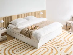 Letto con cassetti contenitore senza testata Legno GIAT 180 x 200 cm Bianco