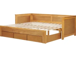 Letto con cassetti contenitori Legno CAHORS 90 x 200 cm Marrone